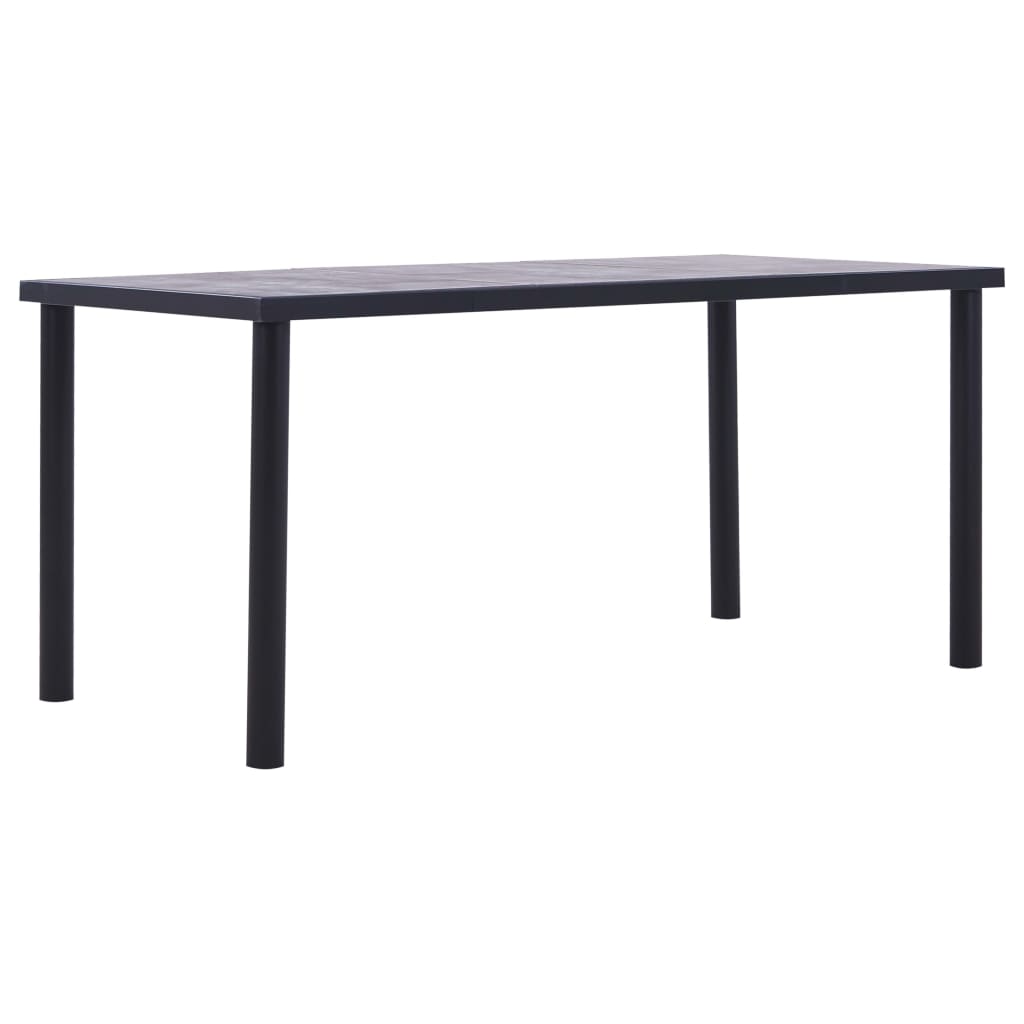 8719883600604_a_en_hd_1 vidaXL Dining Table Black and Concrete Grey 160x80x75 cm MDF - Image 1