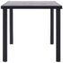 vidaXL Dining Table Black and Concrete Grey 160x80x75 cm MDF - Image 3