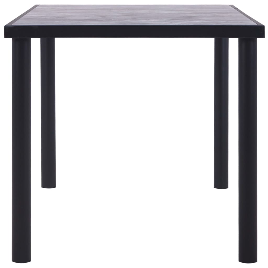 8719883600604_g_en_hd_2 vidaXL Dining Table Black and Concrete Grey 160x80x75 cm MDF - Image 3