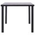 vidaXL Dining Table Black and Concrete Grey 180x90x75 cm MDF - Image 3