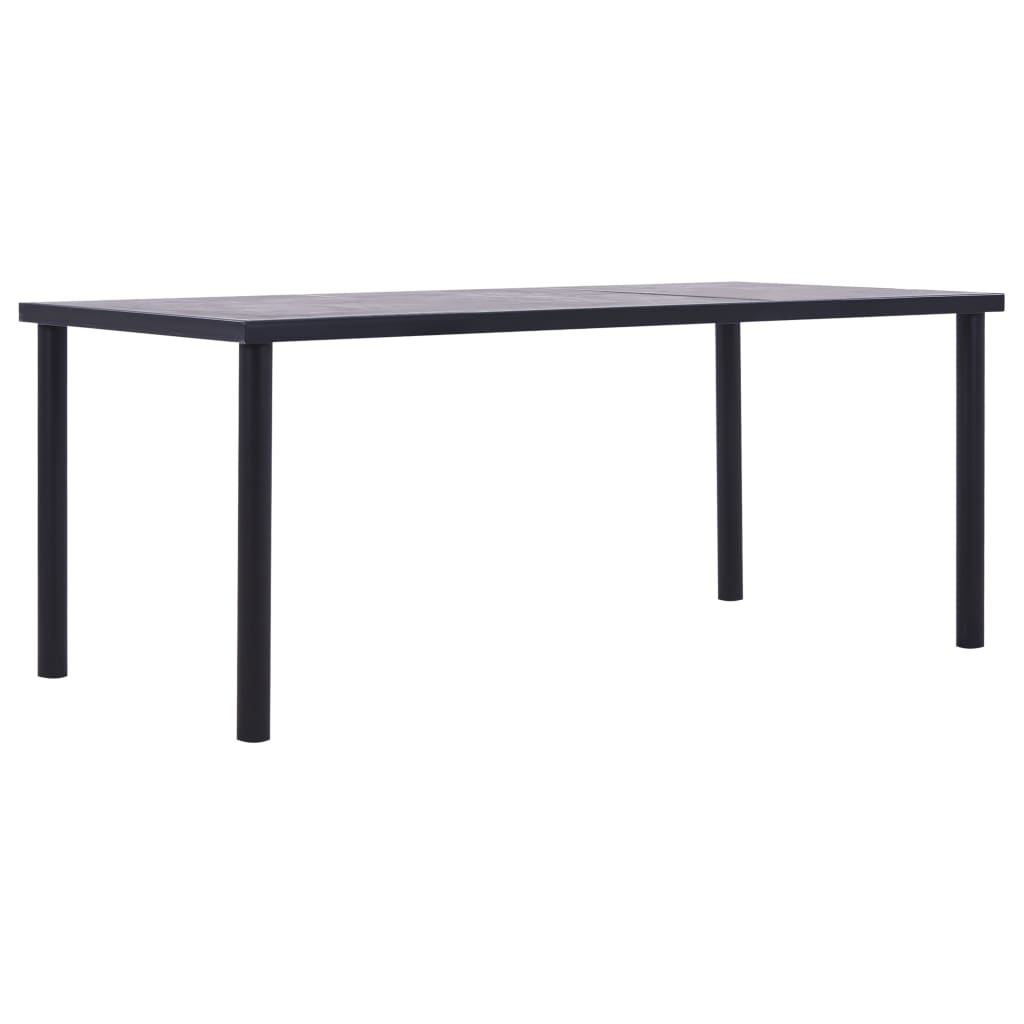 8719883600628_a_en_hd_1 vidaXL Dining Table Black and Concrete Grey 200x100x75 cm MDF - Image 1