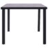 vidaXL Dining Table Black and Concrete Grey 200x100x75 cm MDF - Image 3