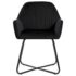 vidaXL Dining Chairs 2 pcs Black Velvet - Image 3