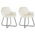 vidaXL Dining Chairs 2 pcs Cream Velvet