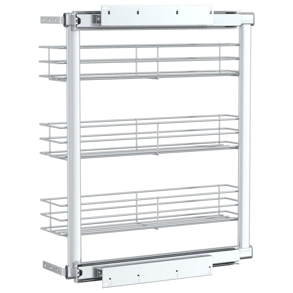 8719883607832_g_en_hd_4 vidaXL 3-Tier Pull-out Kitchen Wire Basket Silver 47x15.5x55.5 cm - Image 6