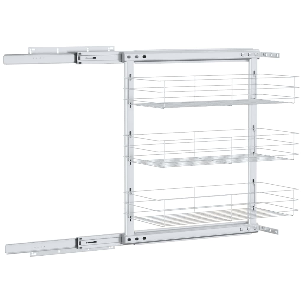8719883607849_g_en_hd_5 vidaXL 3-Tier Pull-out Kitchen Wire Basket Silver 47x25x56 cm - Image 7