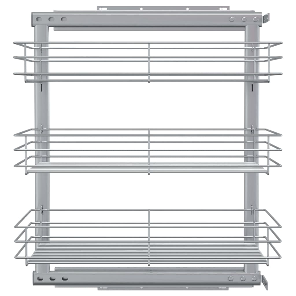 8719883607856_g_en_hd_2 vidaXL 3-Tier Pull-out Kitchen Wire Basket Silver 47x35x56 cm - Image 4