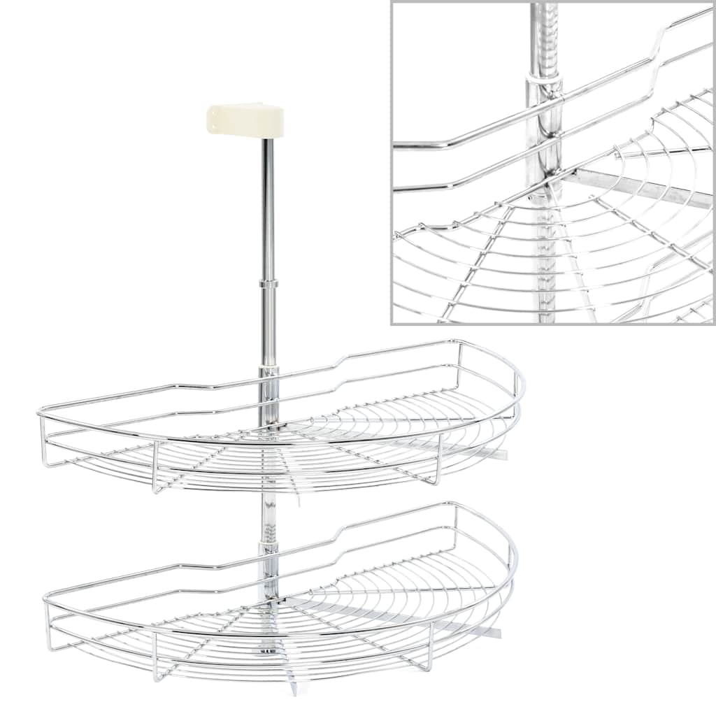 8719883607870_a_en_hd_1 vidaXL 2-Tier Kitchen Wire Basket Silver 180 Degree 75x38x80 cm - Image 2