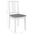 vidaXL Dining Chairs with Cushions 6 pcs White Solid Wood - Image 7