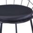 vidaXL Dining Chairs with Faux Leather Seats 6 pcs Black Steel - Image 7