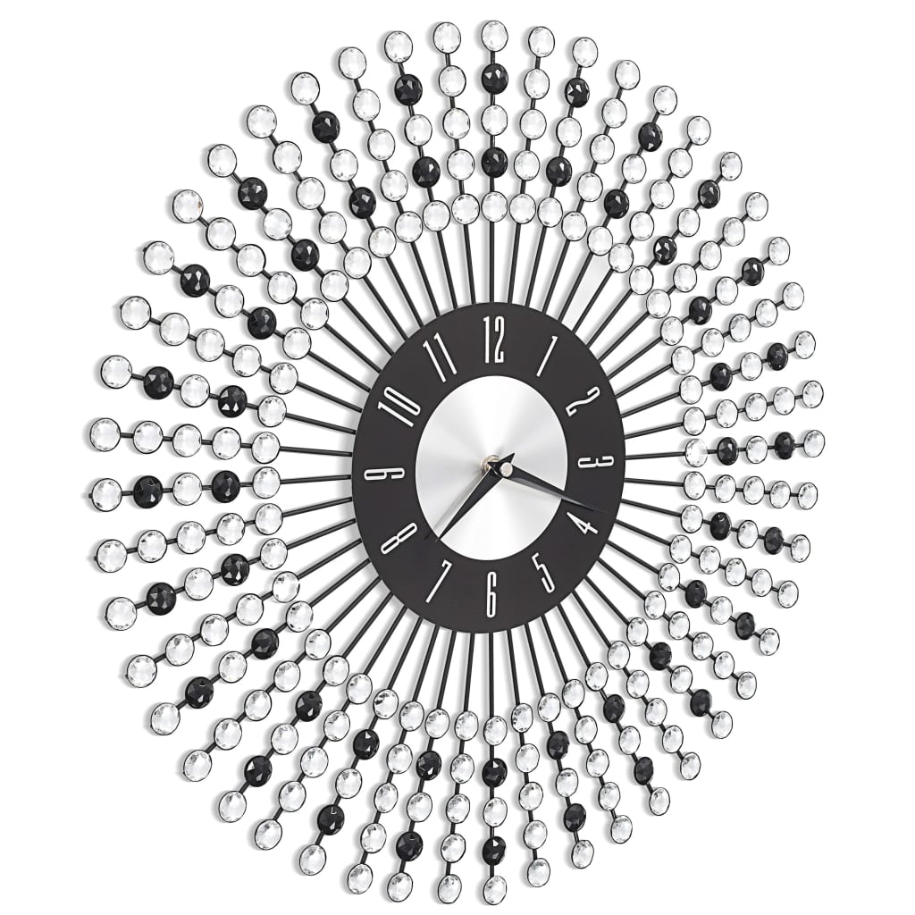 8719883608907_g_en_hd_1 vidaXL Wall Clock Metal 43 cm Black - Image 3