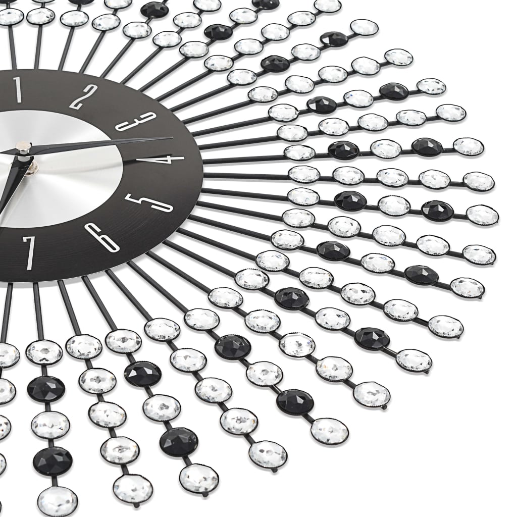 8719883608907_g_en_hd_3 vidaXL Wall Clock Metal 43 cm Black - Image 5