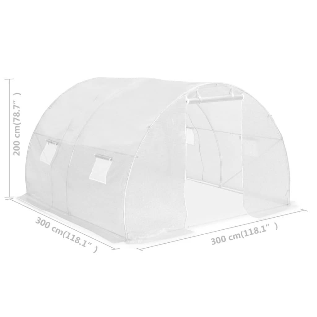 8719883609195_g_en_hd_10 vidaXL Greenhouse 9 m² 300x300x200 cm - Image 12