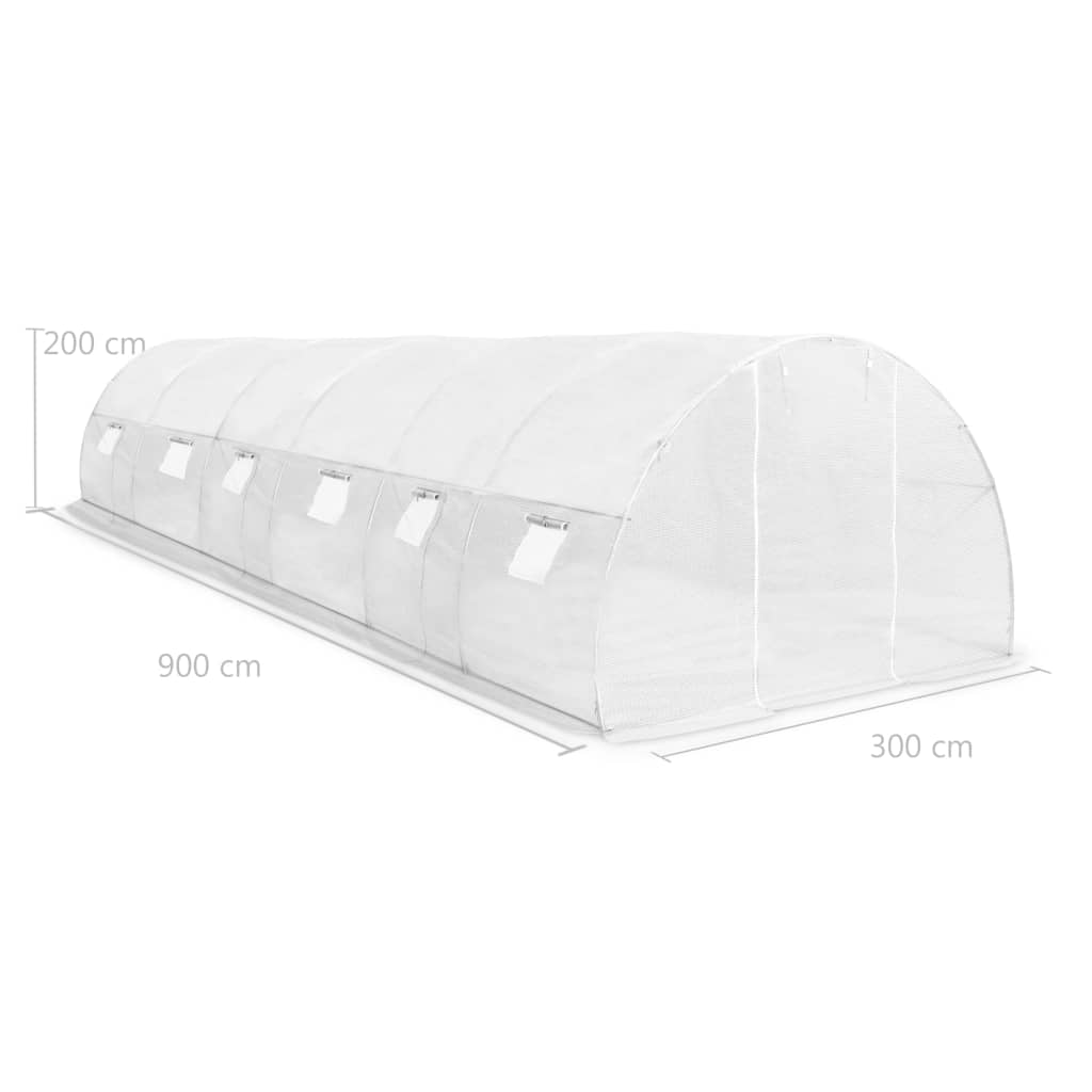 8719883609225_g_en_hd_10 vidaXL Greenhouse 27 m² 900x300x200 cm - Image 12