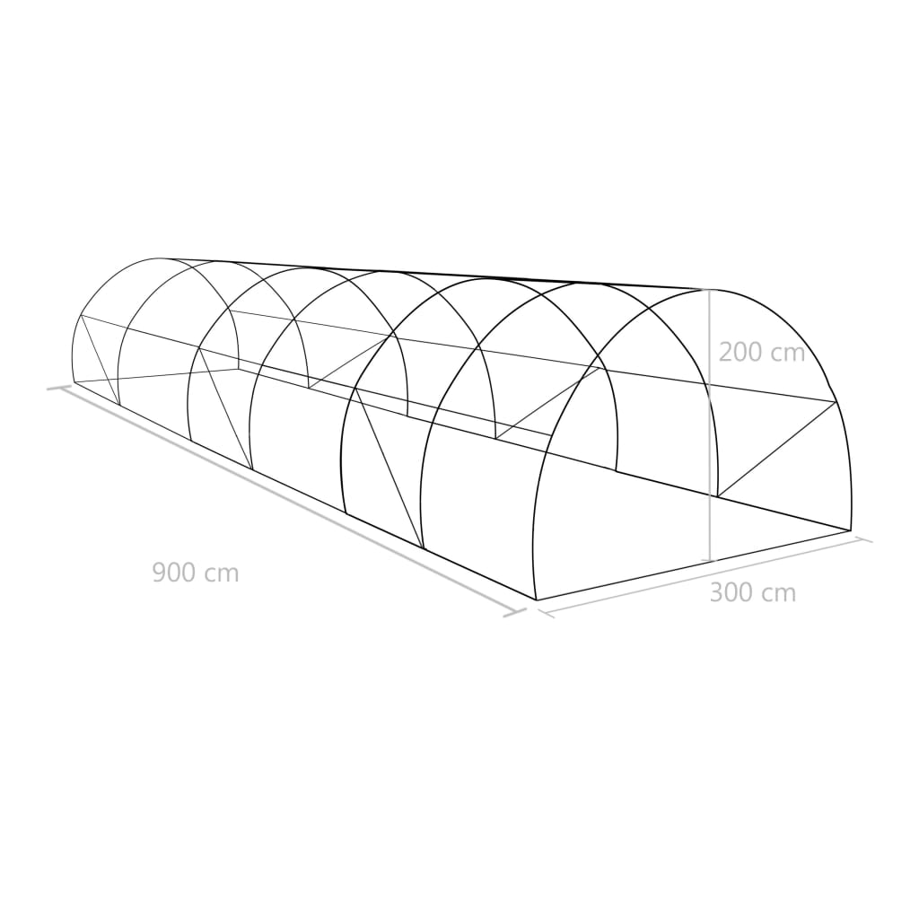 8719883609225_g_en_hd_11 vidaXL Greenhouse 27 m² 900x300x200 cm - Image 13