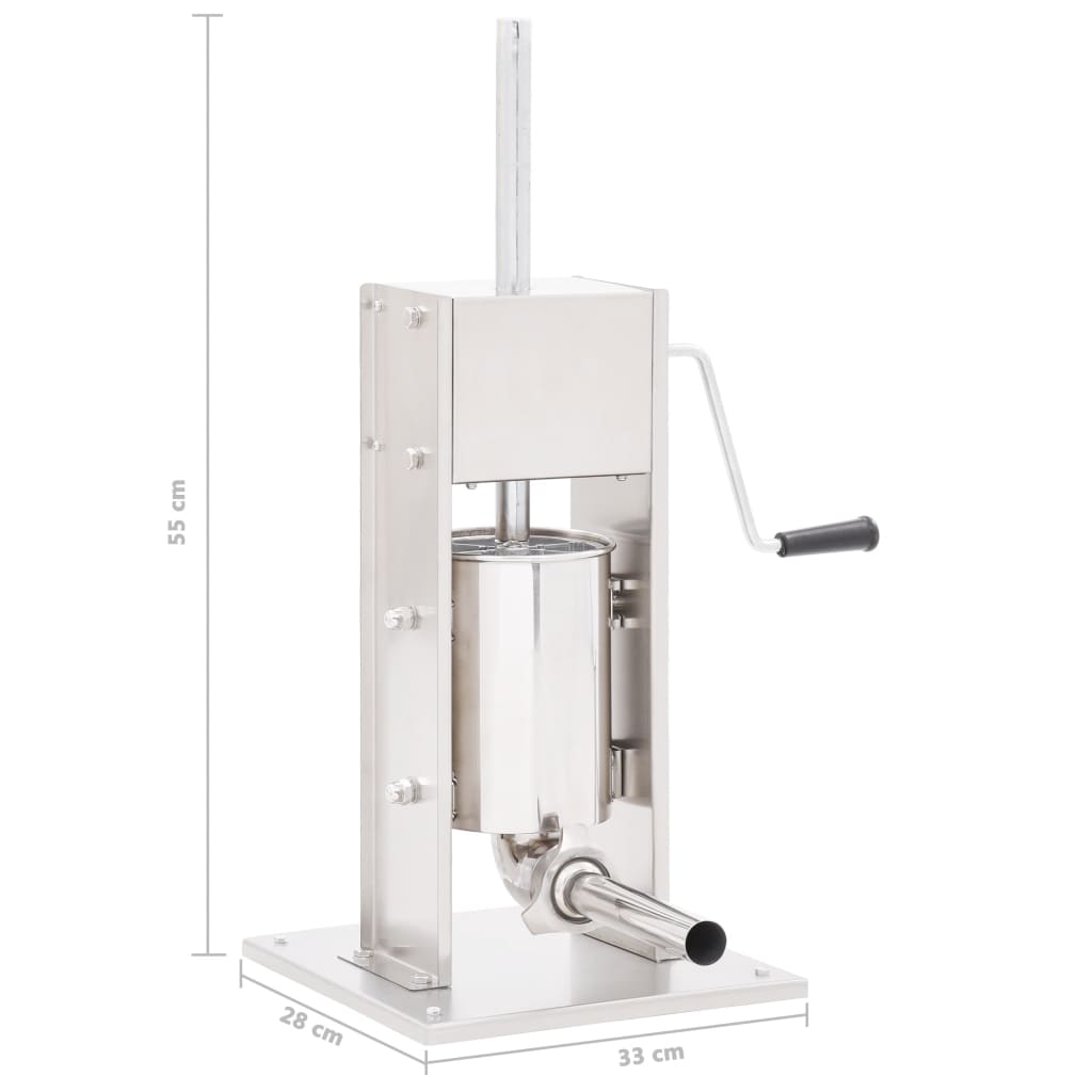 8719883609386_g_en_hd_6 vidaXL Manual Sausage Stuffer Silver 3 L Stainless Steel - Image 7