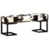 vidaXL Bench 110 cm Black Patchwork Genuine Goat Leather - Image 11