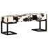 vidaXL Bench 110 cm Black Patchwork Genuine Goat Leather - Image 9