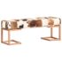 vidaXL Bench 110 cm Brown Patchwork Genuine Goat Leather