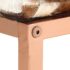 vidaXL Bench 110 cm Brown Patchwork Genuine Goat Leather - Image 6