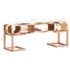 vidaXL Bench 110 cm Brown Patchwork Genuine Goat Leather - Image 7