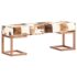 vidaXL Bench 110 cm Brown Patchwork Genuine Goat Leather - Image 9