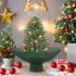 vidaXL Snowing Christmas Tree with Umbrella Base Green 75 cm - Image 3