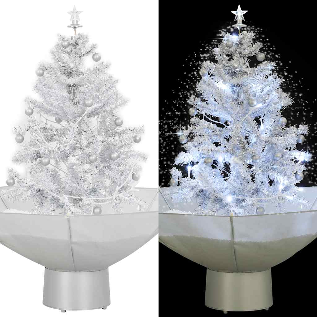 8719883661926_a_en_hd_1 vidaXL Snowing Christmas Tree with Umbrella Base White 75 cm - Image 1