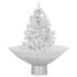 vidaXL Snowing Christmas Tree with Umbrella Base White 75 cm - Image 3