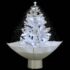 vidaXL Snowing Christmas Tree with Umbrella Base White 75 cm - Image 4