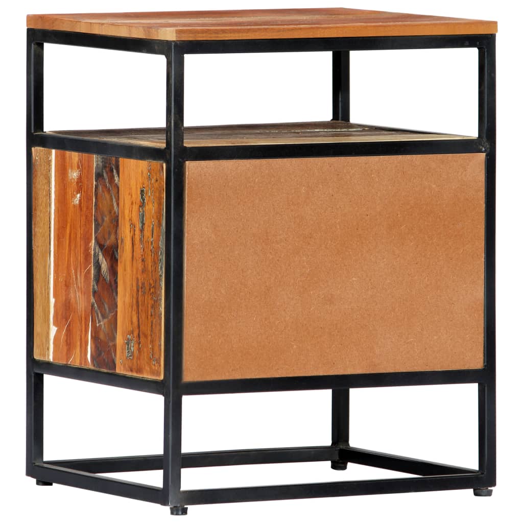 8719883665962_g_en_hd_2 vidaXL Bedside Cabinet 40x30x50 cm Solid Reclaimed Wood and Steel - Image 3