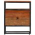 vidaXL Bedside Cabinet 40x30x50 cm Solid Reclaimed Wood and Steel - Image 4