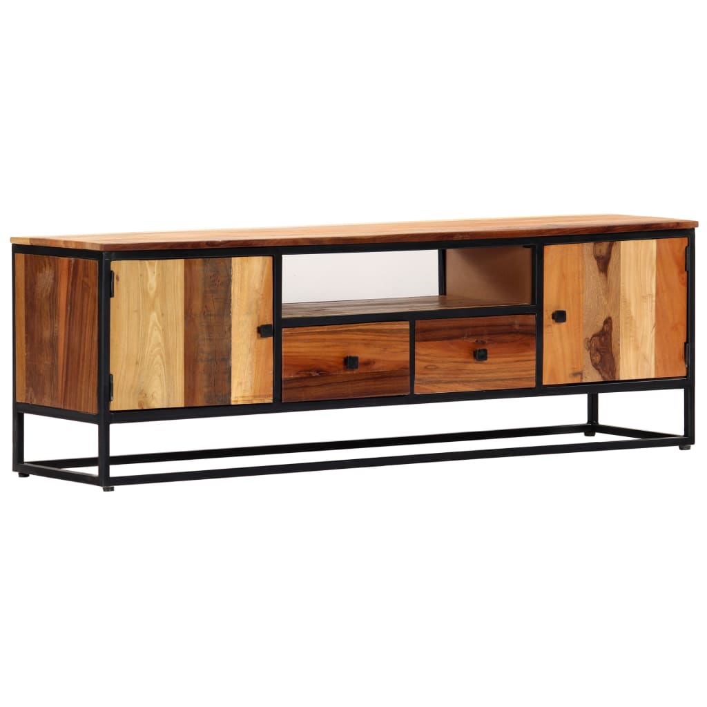 8719883665979_a_en_hd_1 vidaXL TV Cabinet 120x30x40 cm Solid Reclaimed Wood and Steel - Image 1