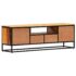vidaXL TV Cabinet 120x30x40 cm Solid Reclaimed Wood and Steel - Image 2