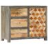 vidaXL Side Cabinet Grey 75x30x60 cm Solid Mango Wood - Image 12