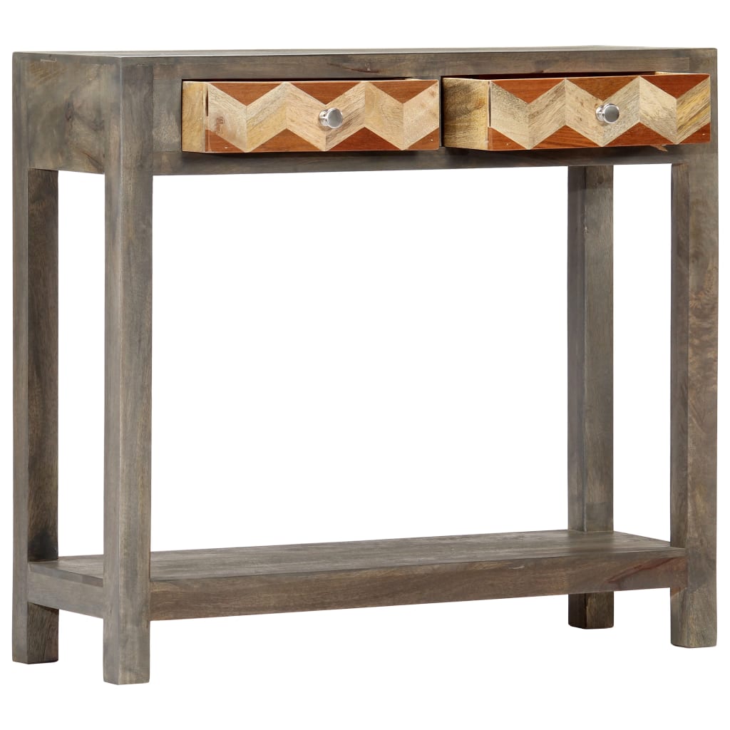 8719883666082_g_en_hd_1 vidaXL Console Table Grey 86x30x76 cm Solid Mango Wood - Image 2