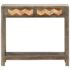 vidaXL Console Table Grey 86x30x76 cm Solid Mango Wood - Image 5