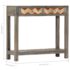 vidaXL Console Table Grey 86x30x76 cm Solid Mango Wood - Image 9