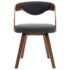 vidaXL Dining Chairs 2 pcs Dark Grey Bent Wood and Fabric - Image 3