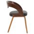 vidaXL Dining Chairs 2 pcs Dark Grey Bent Wood and Fabric - Image 4