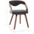vidaXL Dining Chairs 2 pcs Dark Grey Bent Wood and Fabric - Image 7