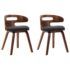vidaXL Dining Chairs 2 pcs Dark Grey Bent Wood and Fabric - Image 2