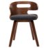 vidaXL Dining Chairs 2 pcs Dark Grey Bent Wood and Fabric - Image 3