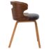vidaXL Dining Chairs 2 pcs Dark Grey Bent Wood and Fabric - Image 4
