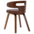 vidaXL Dining Chairs 2 pcs Dark Grey Bent Wood and Fabric - Image 5
