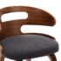 vidaXL Dining Chairs 2 pcs Dark Grey Bent Wood and Fabric - Image 6