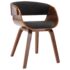 vidaXL Dining Chair Grey Bent Wood and Fabric - Image 2