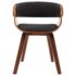 vidaXL Dining Chair Grey Bent Wood and Fabric - Image 3