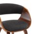 vidaXL Dining Chair Grey Bent Wood and Fabric - Image 6