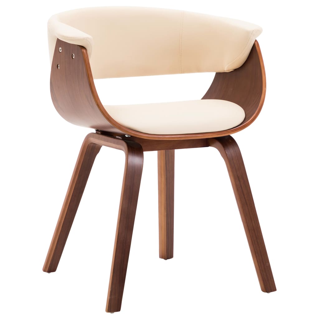 8719883666358_a_en_hd_1 vidaXL Dining Chair Cream Bent Wood and Faux Leather - Image 1